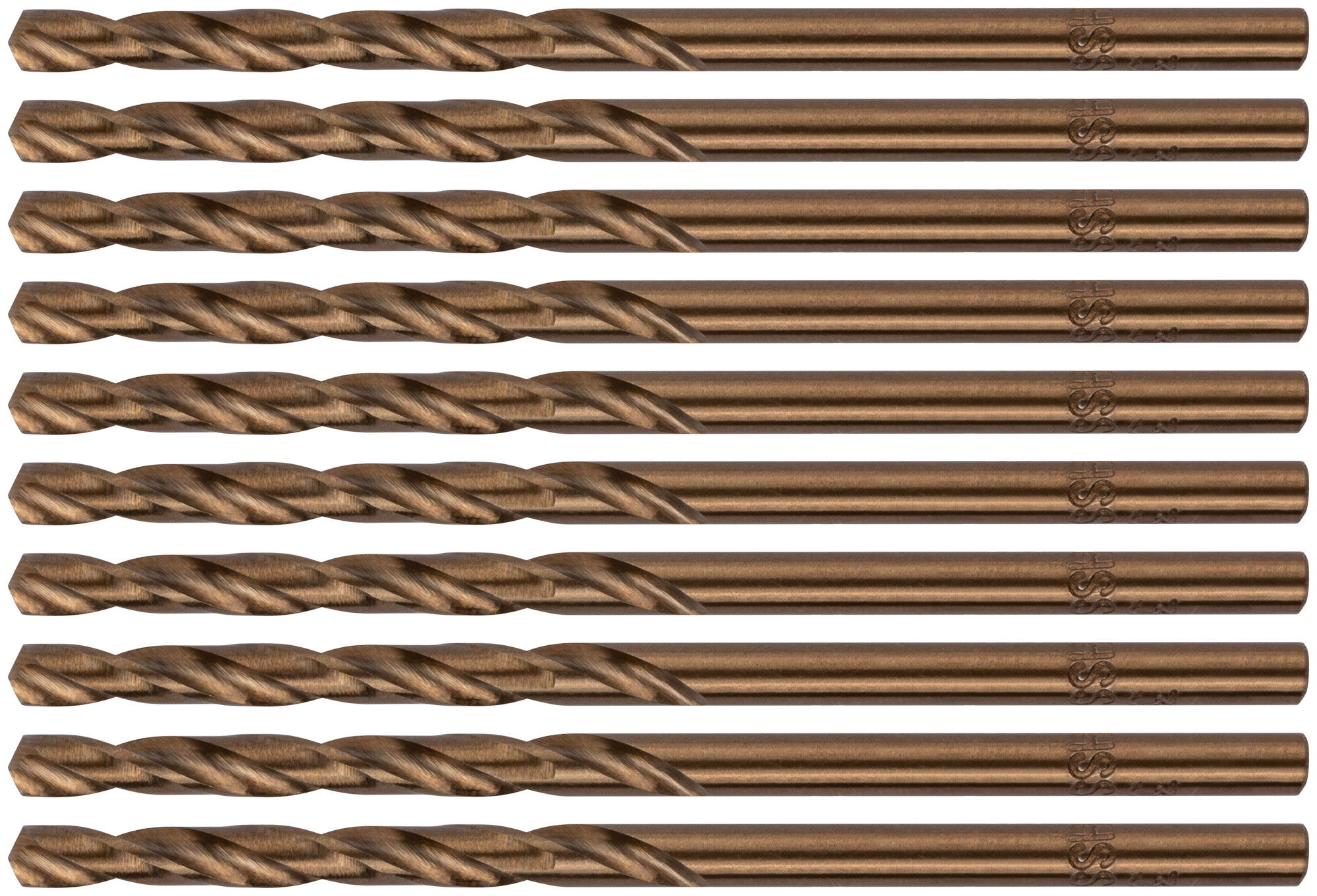 Сверла по металлу HSS с добавкой кобальта 5% Профи 3.0 мм (10 шт)