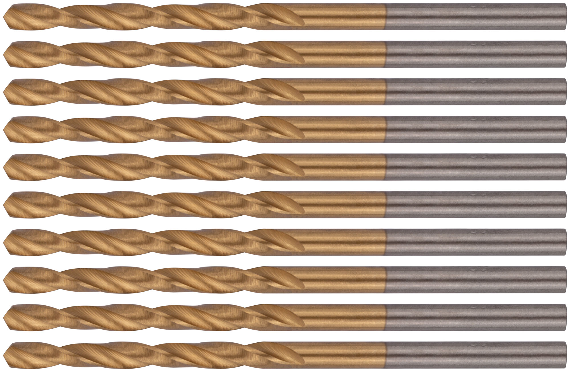 Сверла HSS по металлу, титановое покрытие 3.0 мм (10 шт)