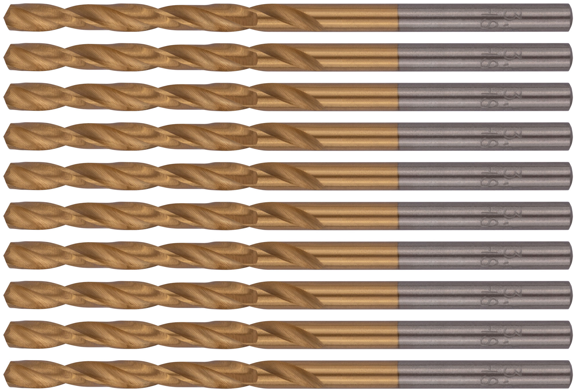 Сверла HSS по металлу, титановое покрытие 3.5 мм (10 шт)