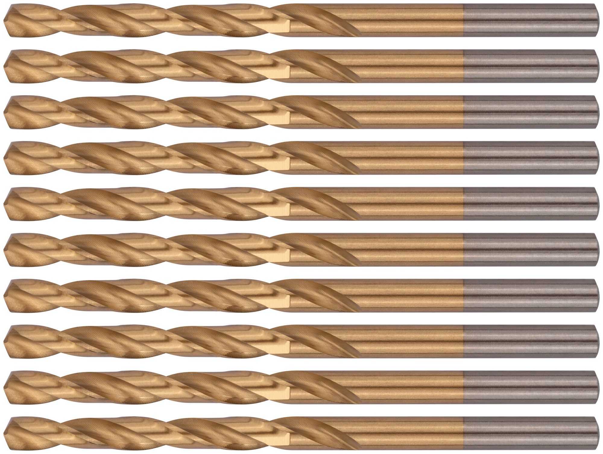 Сверла HSS по металлу, титановое покрытие 5.0 мм (10 шт)