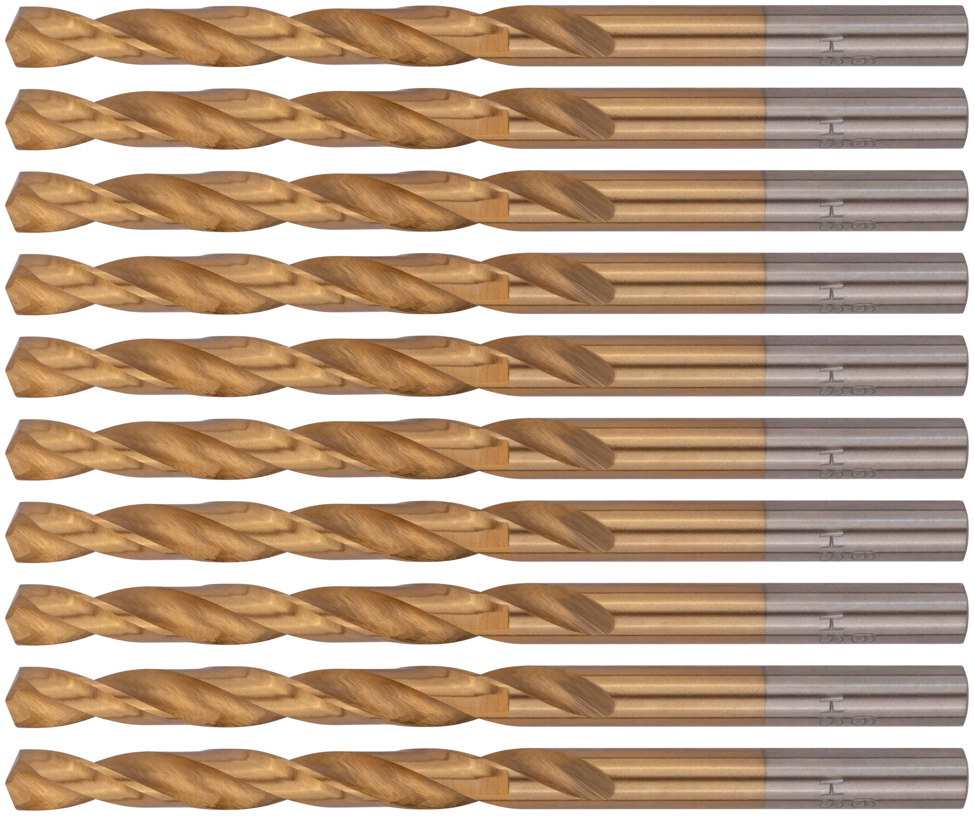 Сверла HSS по металлу, титановое покрытие 6.0 мм (10 шт)