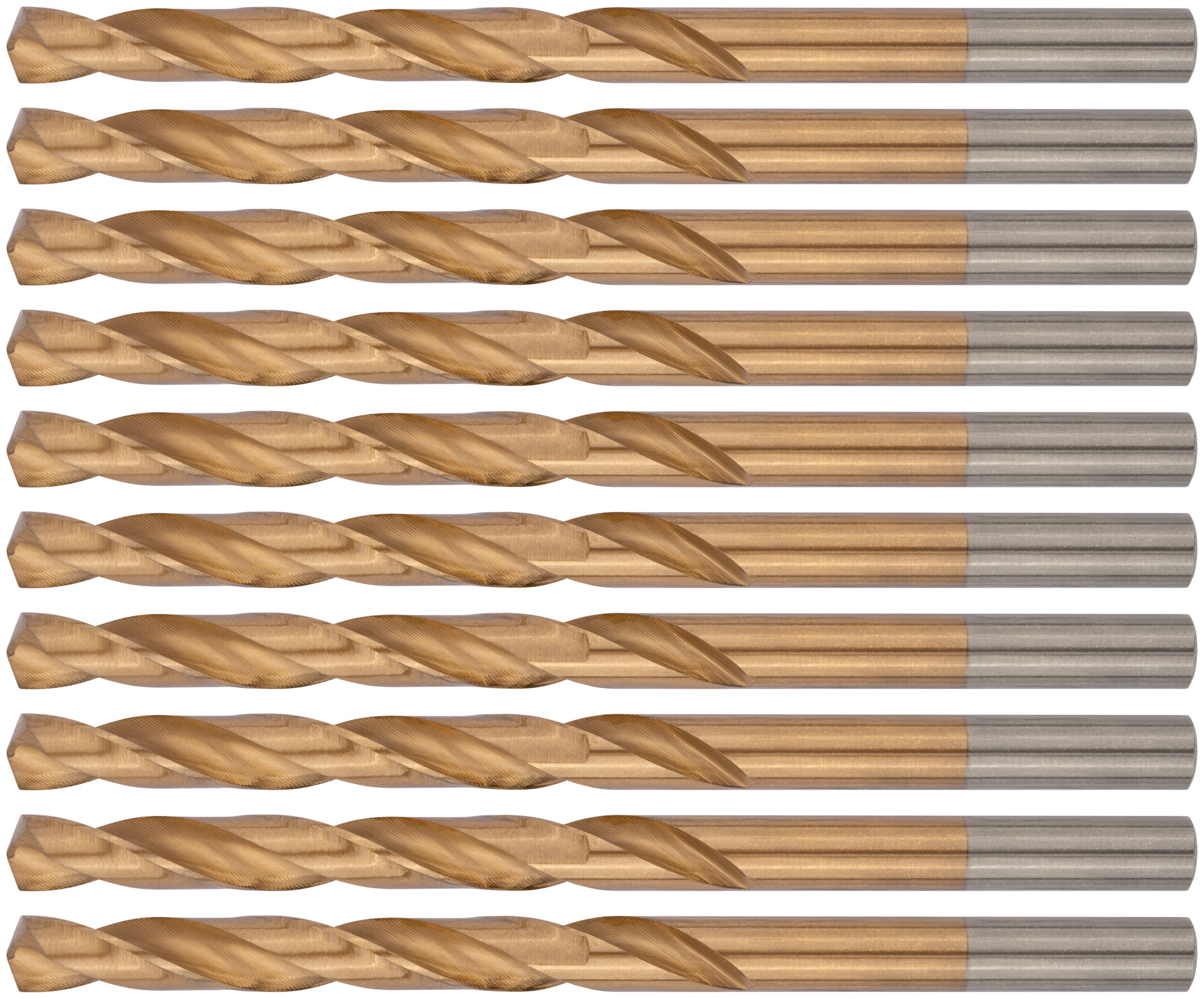 Сверла HSS по металлу, титановое покрытие 6.5 мм (10 шт)