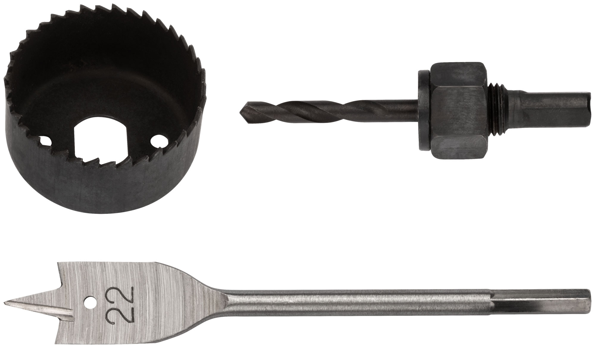 Сверла наборные для замков, набор 3 шт (22/54 мм)