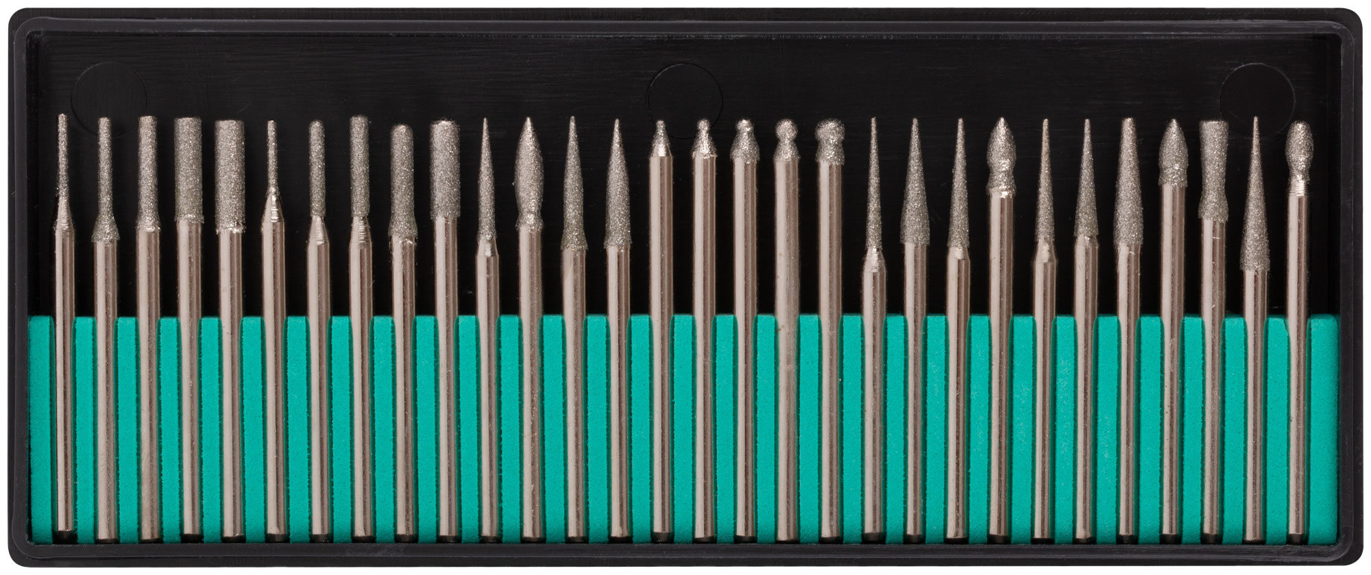 Шарошки, усиленная сталь с алмазным напылением, штифт диаметр 3 мм, 30 шт