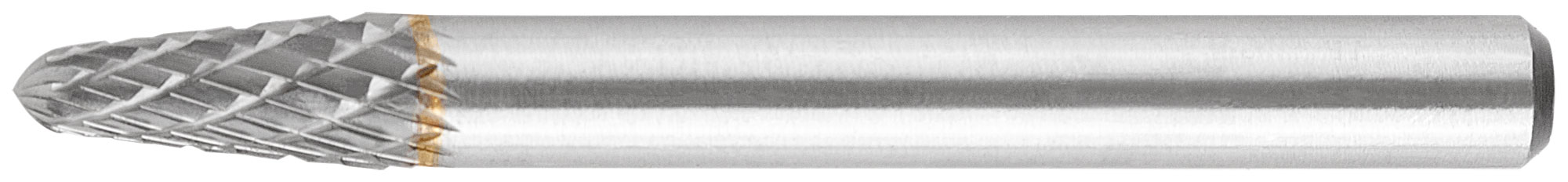 Шарошка карбидная, штифт 6 мм, тип ''L'', коническая закругленная 6х16х61 мм
