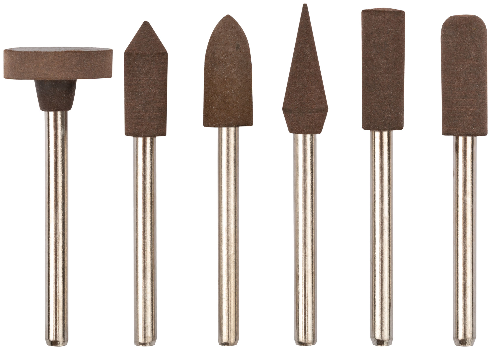 Насадки резиновые полировальные средней зернистости, набор 6 шт