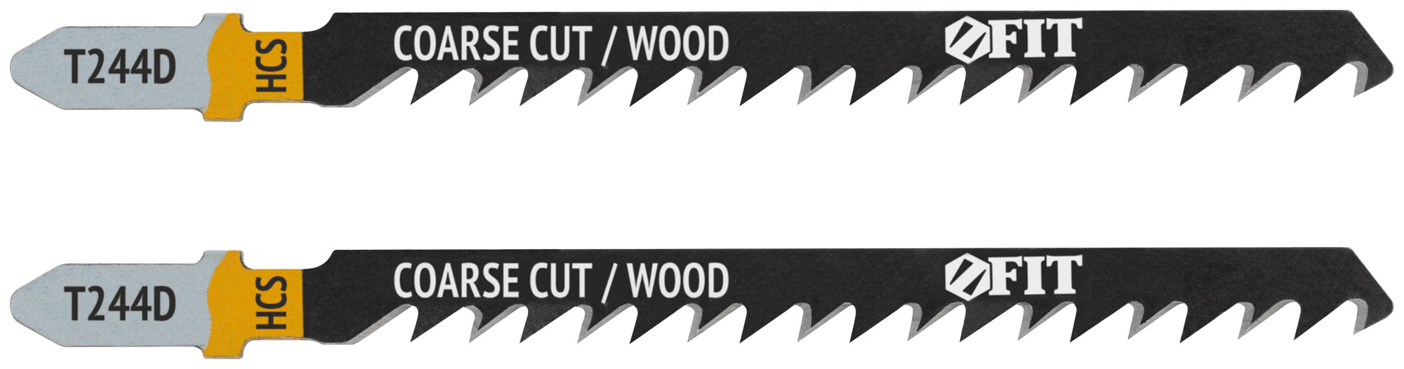 Полотна по дереву, HCS, разведенные, шлифованные зубья 100/74/4,2 мм (T244D), 2 шт.