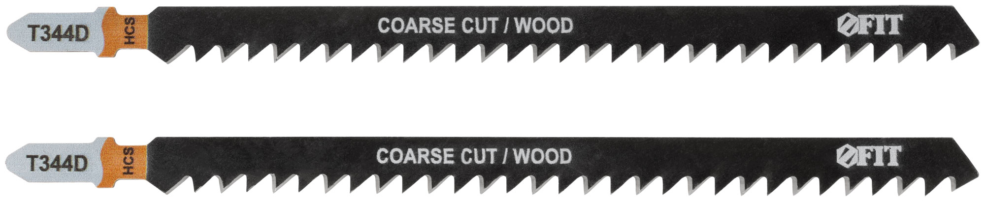 Полотна по дереву, HCS, разведенные, шлифованные зубья 151/126/4 мм (T344D), 2 шт.