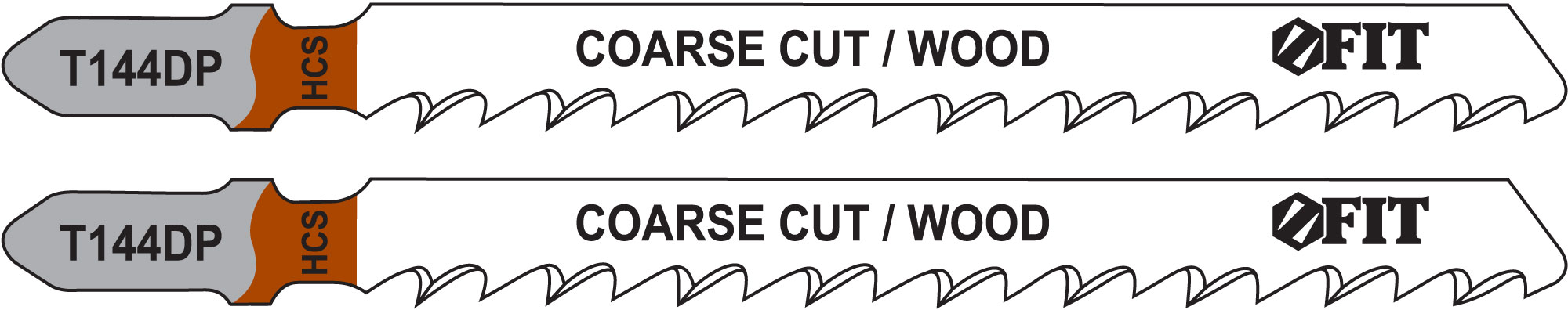 Полотна по дереву, HCS, разведенные, шлифованные зубья 100/74/4 мм (T144DP), 2 шт