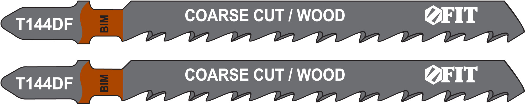 Полотна по дереву, Bimetal, разведенные, шлифованные зубья, 100/74/4 мм (Т144DF), 2 шт