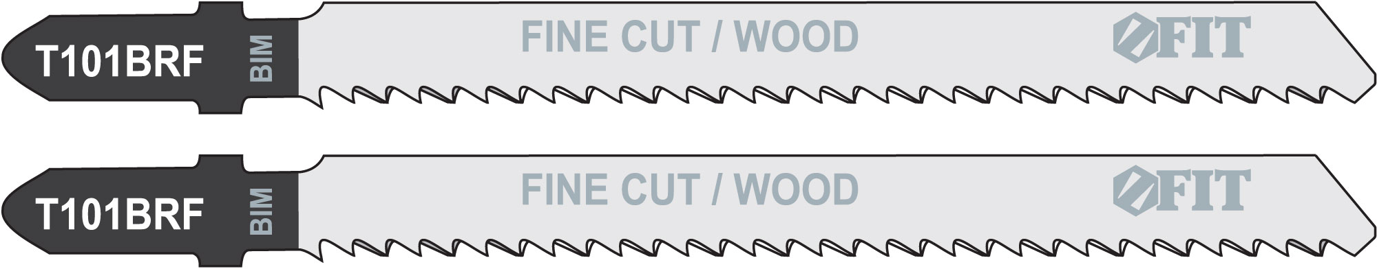 Полотна по дереву, Bimetal, шлифованные под свободным углом, реверс. зубья, 100/74/2.5 мм (T101BRF), 2 шт