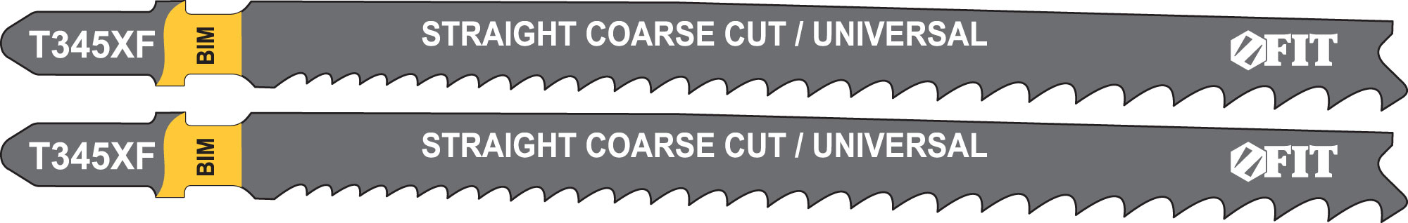 Полотна по дереву, металлу, пластмассе, Bimetal, фрезерованные зубья, 132/106 мм, перемен. шаг (T345XF), 2 шт
