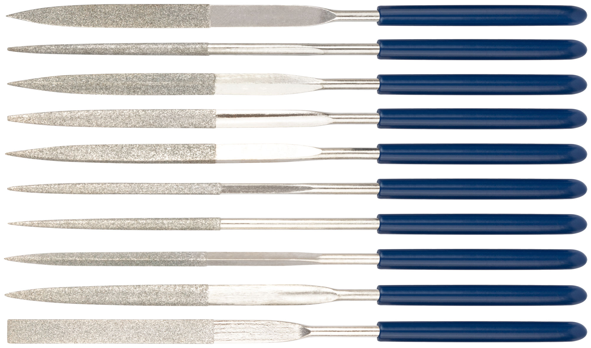 Надфили алмазные, ПВХ ручка, 3х140х50 мм, 10 шт