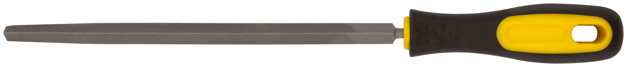 Напильник, прорезиненная ручка, трехгранный 200 мм