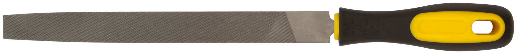 Напильник, прорезиненная ручка, плоский 200 мм