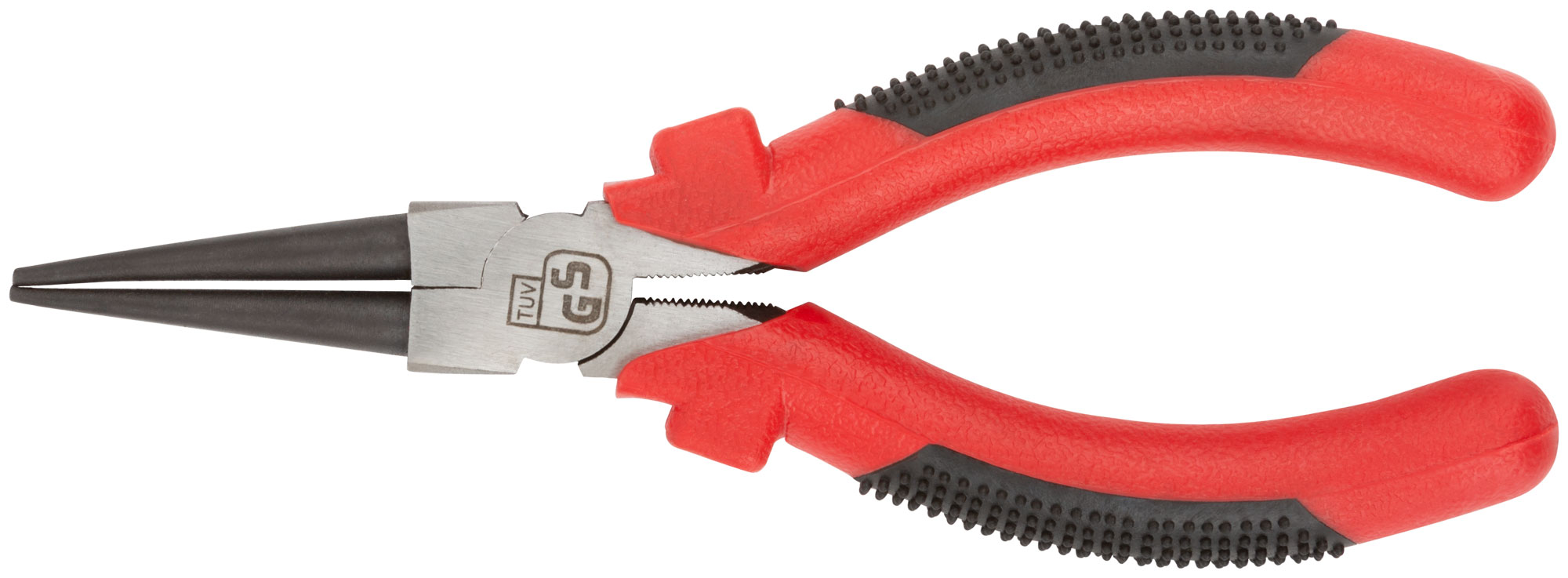 Круглогубцы ''Стандарт'', красно-черные пластиковые ручки, полированная сталь 165 мм