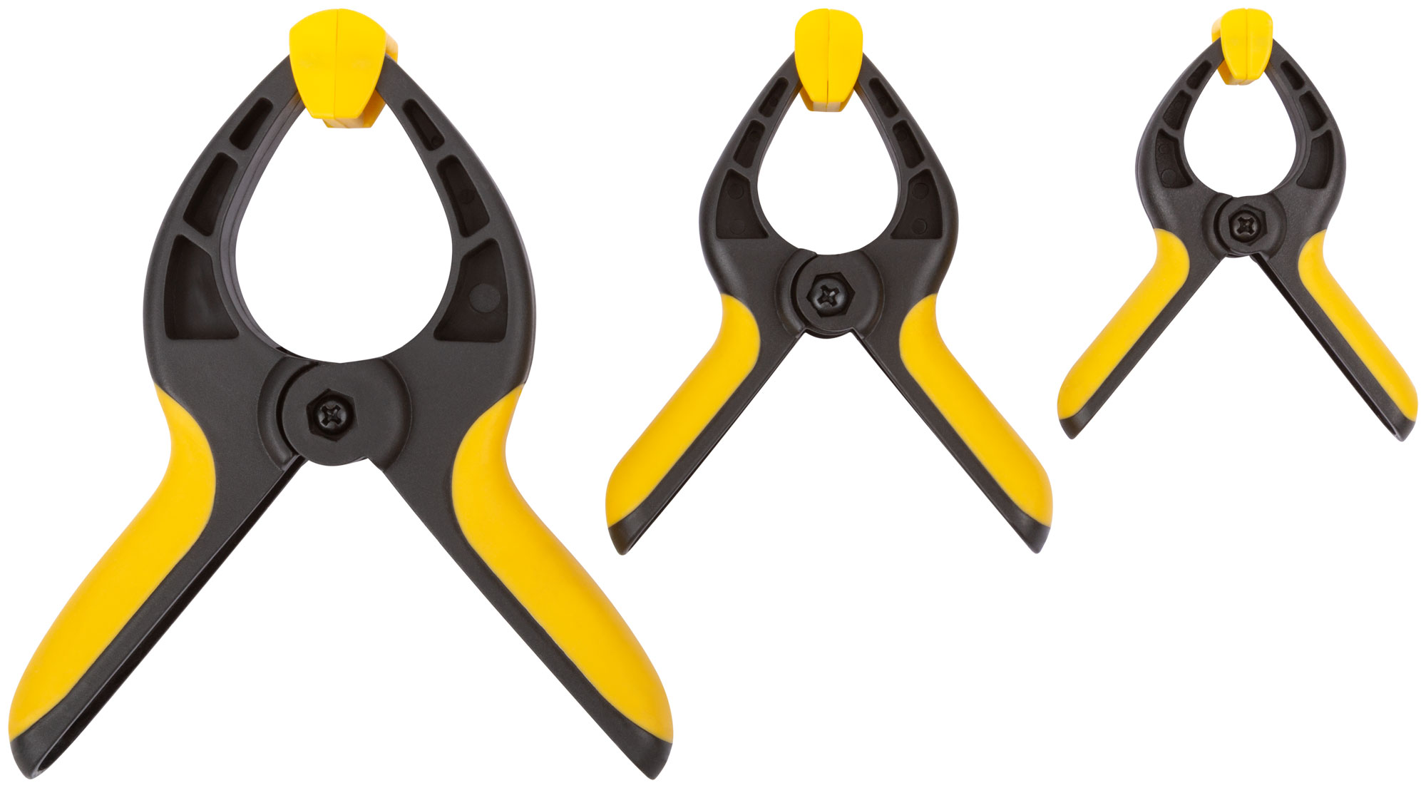 Струбцины нейлоновые быстрозажимные, набор 3 шт (75x40 мм / 100х50 мм / 150x80 мм)