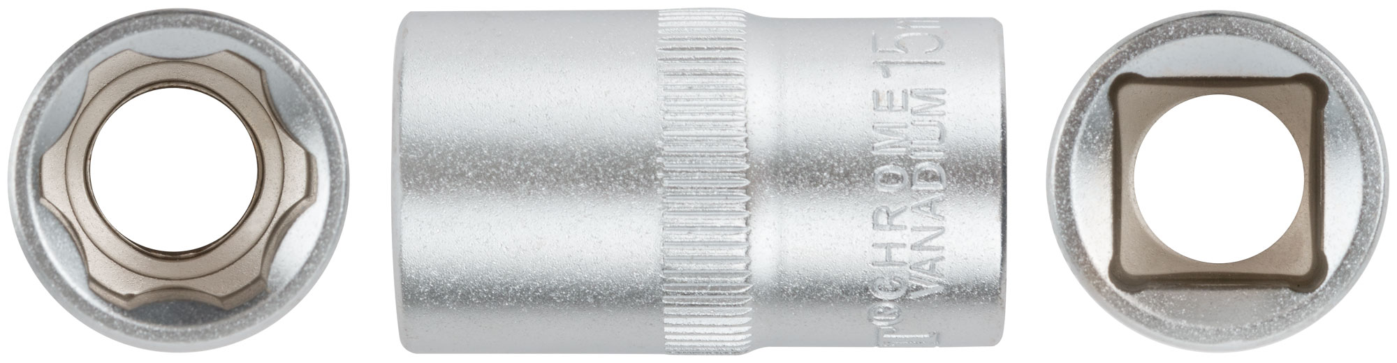 Головка 6-гранная CrV 1/2'' 15 мм