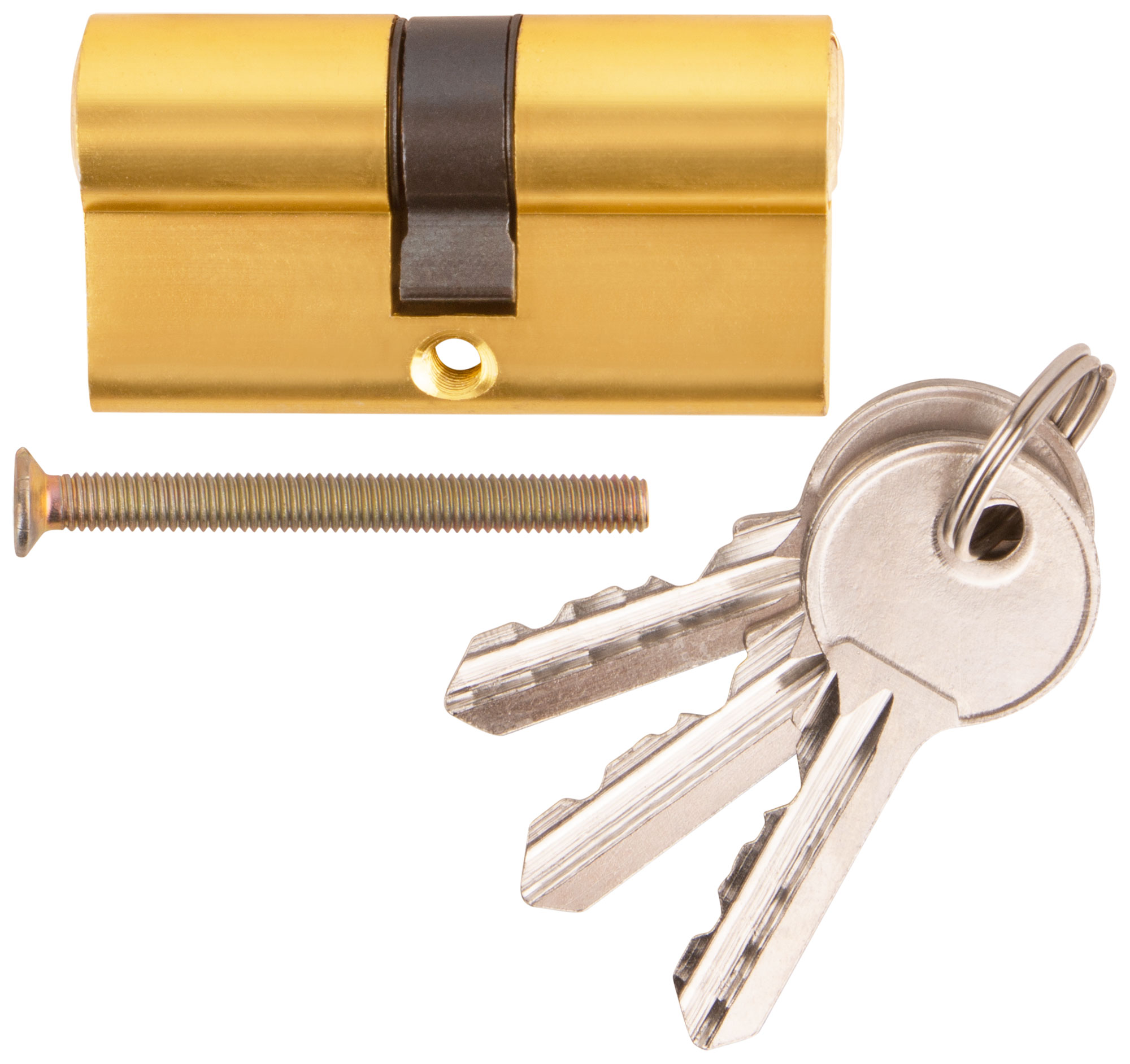 Цилиндровый механизм ''Фабрика замков'' 60 мм, ключ-ключ, латунь