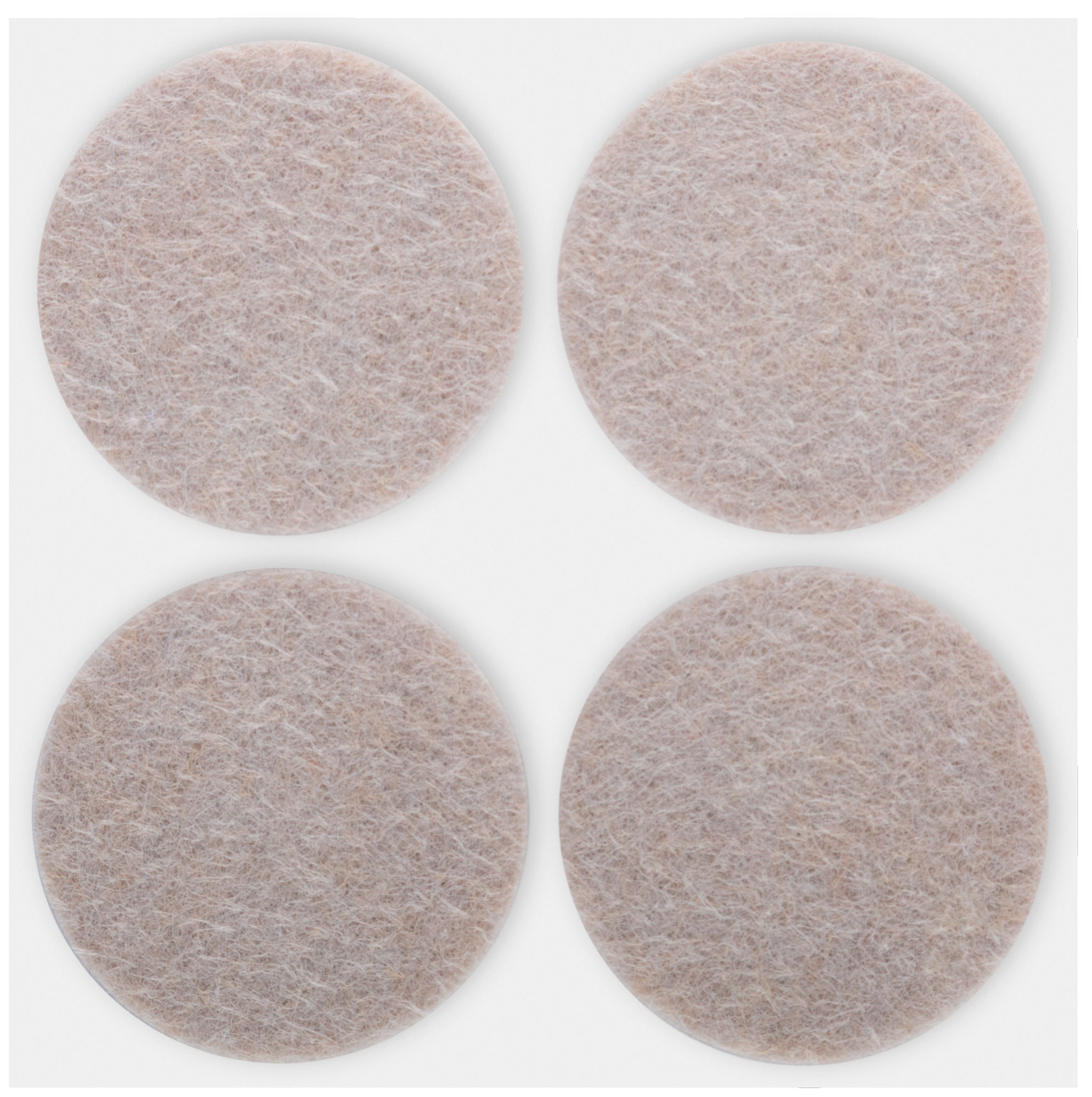 Подкладки для мебели самоклеющиеся круглые 34 мм, 4 шт., войлок
