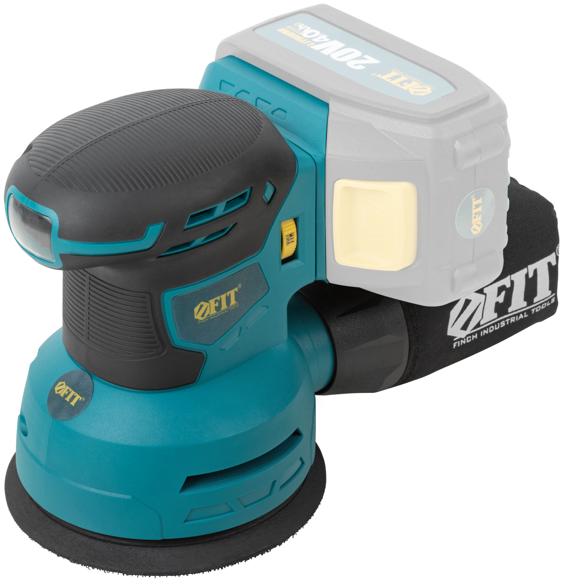 Шлифмашина Эксцентриковая Акк.,20 В, 6000-12000 об/мин, 125 мм, липучка, коробка