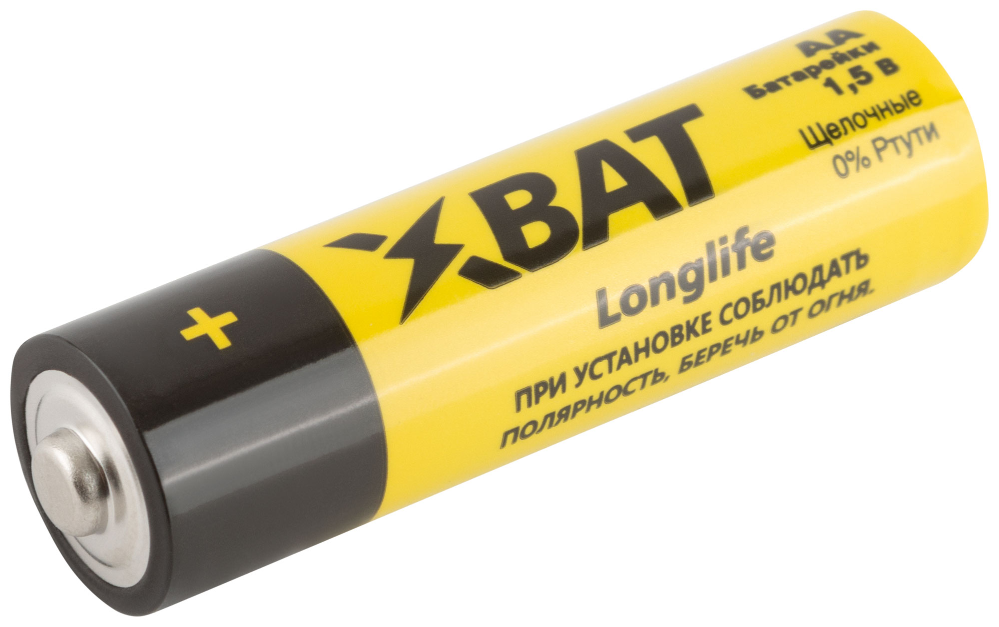 Элемент питания щелочной, 1.5 V, тип АА, 4 шт