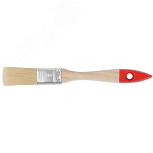 Кисть флейцевая ''Стандарт'', натур.светлая щетина, деревянная ручка 3/4'' (19 мм) - фото 1