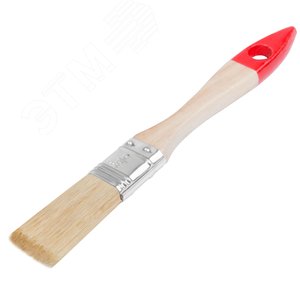 Кисть флейцевая ''Стандарт'', натур.светлая щетина, деревянная ручка 3/4'' (19 мм) - фото 2