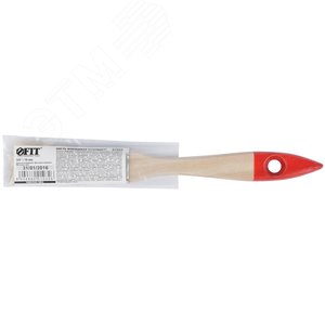 Кисть флейцевая ''Стандарт'', натур.светлая щетина, деревянная ручка 3/4'' (19 мм) - фото 3