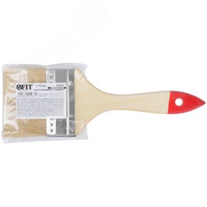 Кисть флейцевая ''Стандарт'', натур.светлая щетина, деревянная ручка 3'' (75 мм) - фото 3