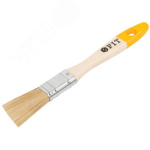 Кисть флейцевая ''Стандарт-Плюс'', натур.светлая щетина, деревянная ручка 3/4'' (19 мм) - фото 2