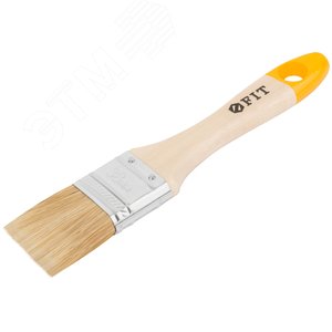 Кисть флейцевая ''Стандарт-Плюс'', натур.светлая щетина, деревянная ручка 1.5'' (38 мм) - фото 2