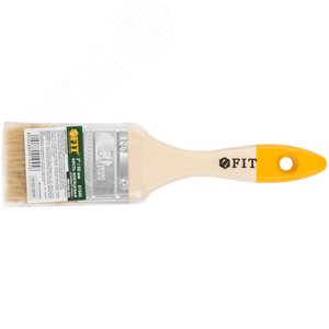 Кисть флейцевая ''Стандарт-Плюс'', натур.светлая щетина, деревянная ручка 2'' (50 мм) - фото 3