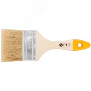 Изображение товара Кисть флейцевая ''Стандарт-Плюс'', натур.светлая щетина, деревянная ручка 3'' (75 мм) (шт)