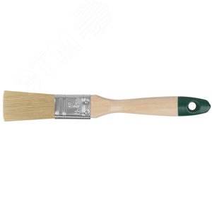 Кисть флейцевая ''Хард'', натуральная светлая щетина, деревянная ручка 1'' (25 мм)