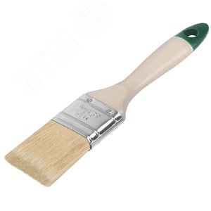 Кисть флейцевая ''Хард'', натуральная светлая щетина, деревянная ручка 1.5'' (38 мм) - фото 2