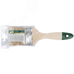 Кисть флейцевая ''Хард'', натуральная светлая щетина, деревянная ручка 2.5'' (63 мм) - фото 3