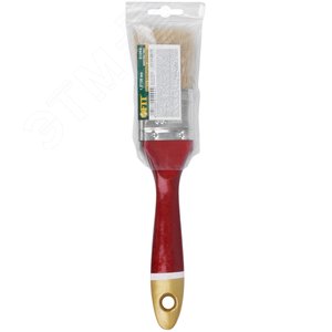 Кисть флейцевая ''Классик'', натуральная светлая щетина, деревянная ручка 1.5'' (38 мм) - фото 3