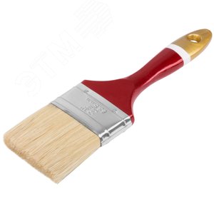 Кисть флейцевая ''Классик'', натуральная светлая щетина, деревянная ручка 2.5'' (63 мм) - фото 2