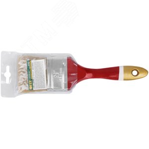 Кисть флейцевая ''Классик'', натуральная светлая щетина, деревянная ручка 2.5'' (63 мм) - фото 3