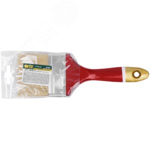 Кисть флейцевая ''Классик'', натуральная светлая щетина, деревянная ручка 3'' (75 мм) - фото 3