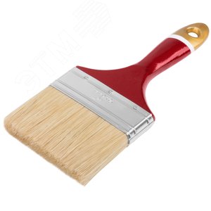Кисть флейцевая ''Классик'', натуральная светлая щетина, деревянная ручка 4'' (100 мм) - фото 2