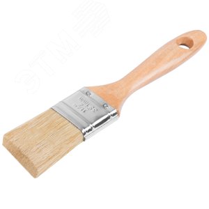 Кисть флейцевая ''Профи'', натур.светлая щетина, деревянная ручка 1.5'' (38 мм) - фото 2