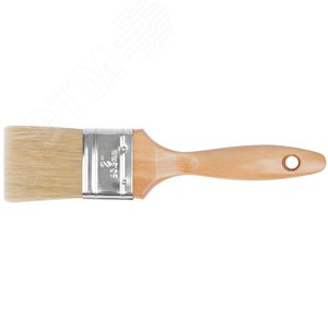 Кисть флейцевая ''Профи'', натур.светлая щетина, деревянная ручка 2'' (50 мм) - фото 1