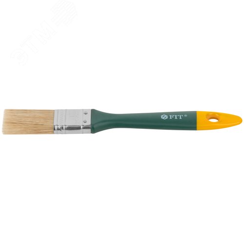 Кисть флейцевая ''Контур'', натур.светлая щетина, пластиковая ручка  1'' (25 мм) - фото 4