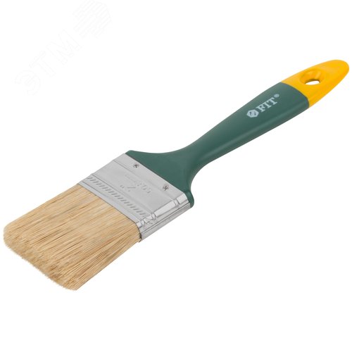 Кисть флейцевая ''Контур'', натур.светлая щетина, пластиковая ручка  2'' (50 мм) - фото 2