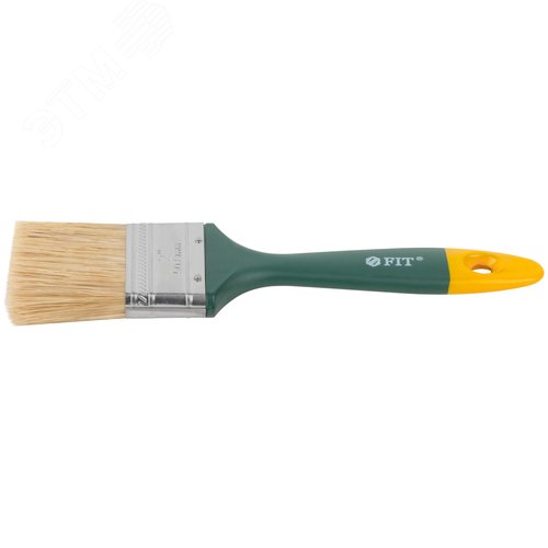 Кисть флейцевая ''Контур'', натур.светлая щетина, пластиковая ручка  2'' (50 мм) - фото 4