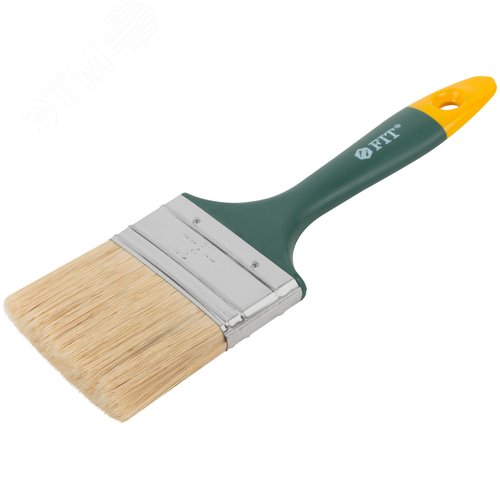 Кисть флейцевая Контур, натур.светлая щетина,     пластиковая ручка  3 (75 мм) - фото 2