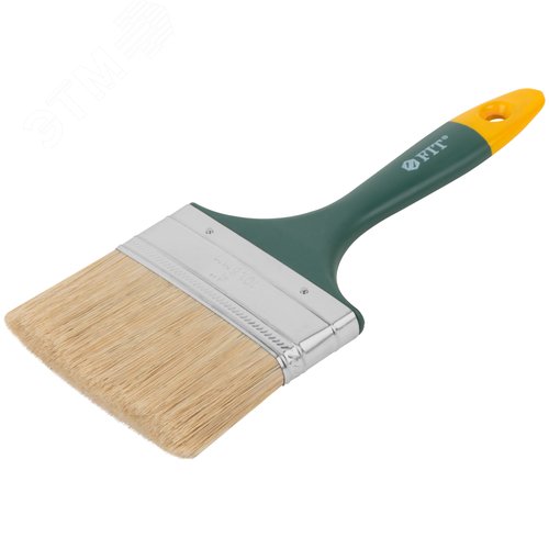 Кисть флейцевая ''Контур'', натур.светлая щетина, пластиковая ручка  4'' (100 мм) - фото 3