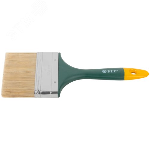 Кисть флейцевая ''Контур'', натур.светлая щетина, пластиковая ручка  4'' (100 мм) - фото 2